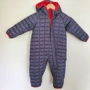 Snozu 24M Snowsuit One Piece Gray & Red